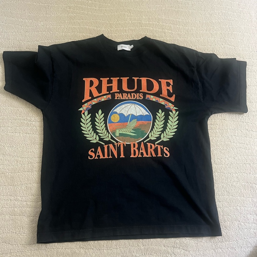 Rhude Black Saint Barts T-Shirt